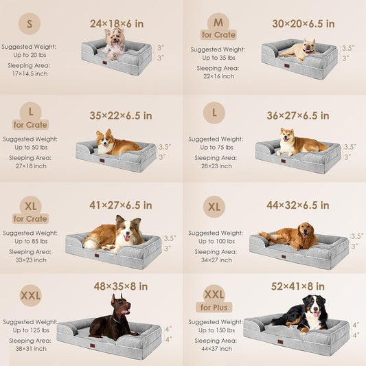 EHEYCIGA_Orthopedic_Dog_Beds_for_Extra_Large_Dogs_44x32Inch,_Waterproof_Memory_Foam_XL_Pet_Bed_with_Sides,_Non-Slip_and_Egg-Crate_Foam_Big_Dog_Couch_Bed_with_Washable_Removable_Cover,_Grey