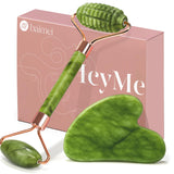 BAIMEI IcyMe Jade Roller & Gua Sha, Face Roller Redness Reducing Skin Care Tools, Self Care for Men Women, Massager for Face, Eyes, Neck, Relieve Fine Lines and Wrinkles