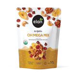 Elan Organic Oh Mega Mix, 4.8 oz, Vegan Dark Chocolate, Dried Fruits (Cranberries & Banana Chips), Nuts (Chia Walnuts & Roasted Cashews), Non-GMO, Gluten-Free, Vegan, Guilt-Free Snacks