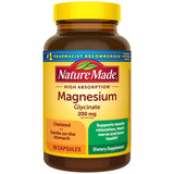 Nature Made Magnesium Glycinate 200 mg per Serving, Heart, 60 Magnesium Bisglycinate Capsules, 30 Day Supply Healthcare Dietary