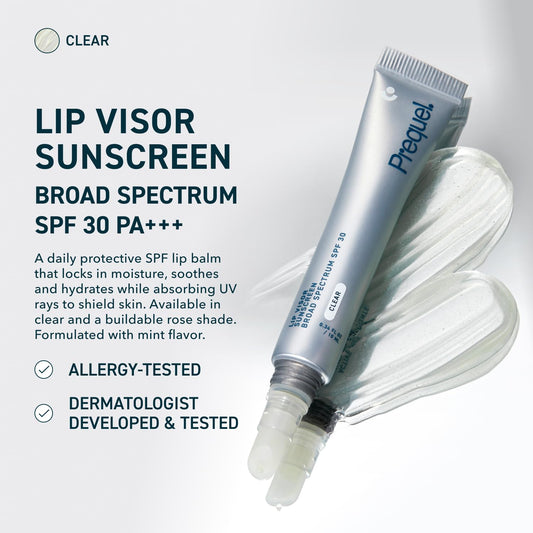 Prequel_Skin_Lip_Visor,_Clear_Lip_Balm_with_SPF_30_PA+++._Mint_Flavored_with_Non-Sticky_Finish_–_Moisturizing_Semi_Gloss_Balm_Sunscreen_for_Daily_Use_-_2_Pack