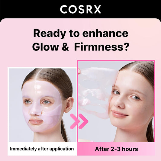 COSRX_Pink_Peptides_Collagen_Lifting_Glow_Hydrogel_Face_Masks_Skincare_3_EA,_Collagen_Face_Mask,_Travel_Essentials,_Overnight_Face_Mask,_Korean_SkinCare