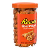 Reese's Filled Pretzels, Peanut Butter Pretzel Nuggets, Crunchy, Ready to Eat, Sweet and Salty Snack, 18oz Jar Flavor Protein