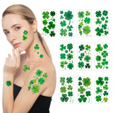 Hamuitci St Patricks Day Tattoos, Waterproof Green Shamrock Lucky Clover Temporary Tattoo Stickers for St. Patrick's Day, Saint Patricks Day Accessories & Face Makeup Decor, Irish Party Favors & Gifts