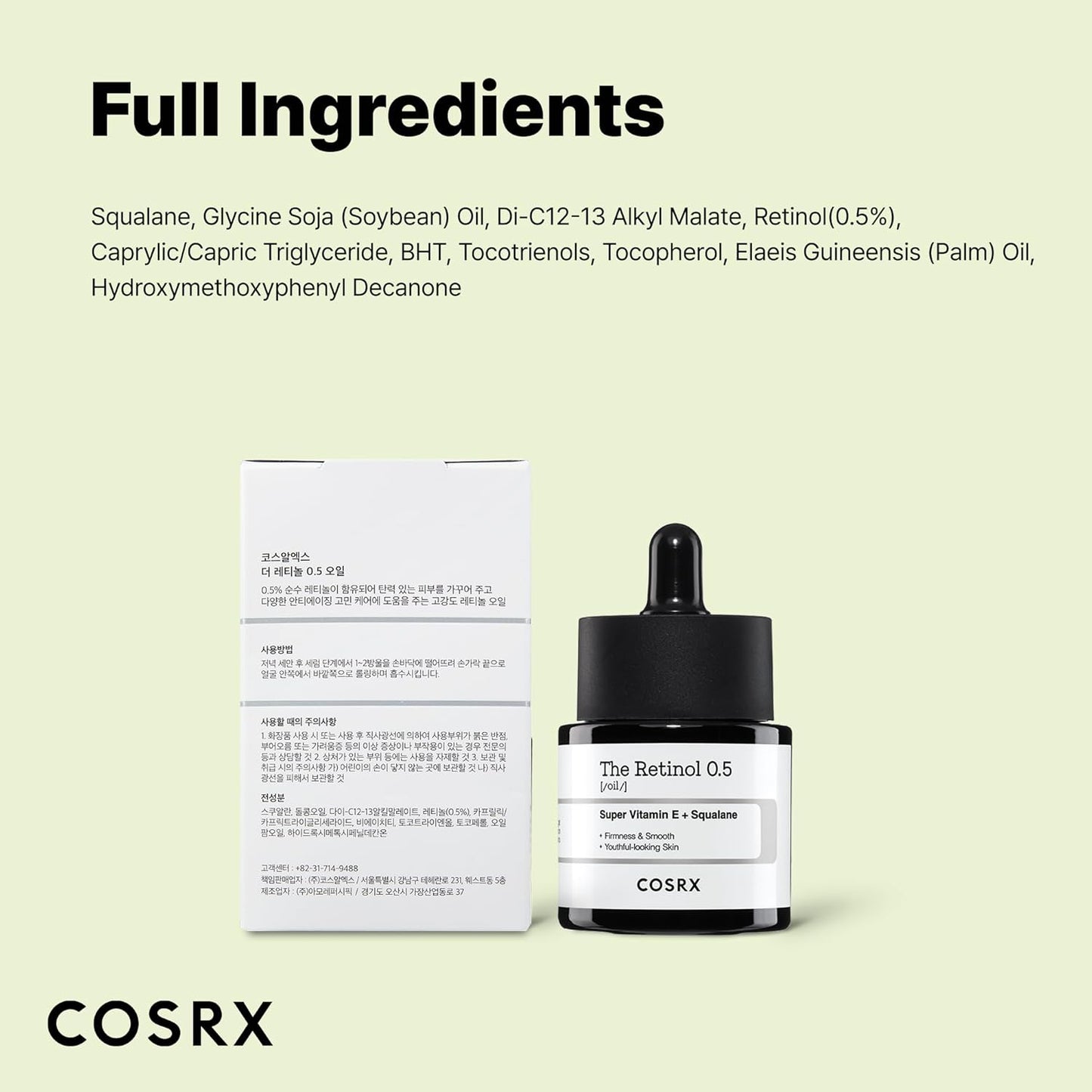 COSRX_Retinol_0.5_Oil,_Anti-aging_Serum_with_0.5%_Retinoid_Treatment_for_Face,_Reduce_Wrinkles,_Fine_Lines,_Gentle_Skincare_for_Day_&_Night,_Not_Tested_on_Animals,_Korean_Skin_Care