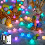 JMEXSUSS 100 LED Connectable Globe String Lights Indoor Bedroom, 33ft Warm White Christmas Lights Plug in with Remote, 8 Mode Hanging Fairy Lights Outdoor for Room Classroom Party Tree Christmas Decor