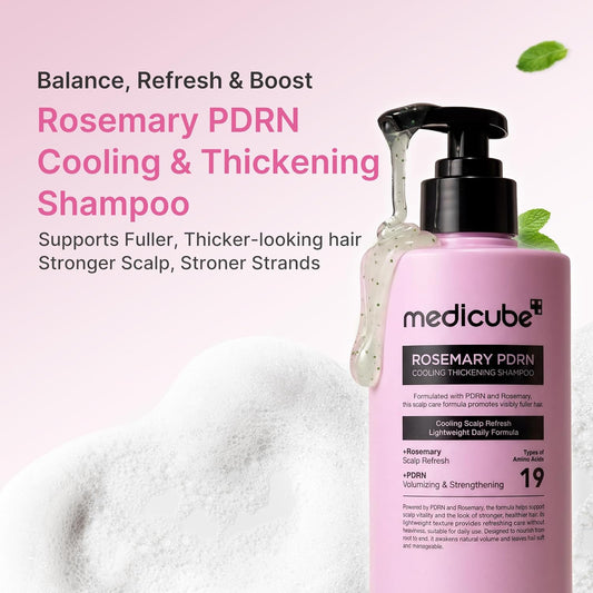 medicube_Rosemary_PDRN_Clarifying_Thickening_Shampoo_|_Cooling,_Clarifying_Care_for_Thinning,_Weak_&_Flaky_Hair_|_Amino_Acid_Complex_for_Stronger,_Thicker-Looking_Hair_|_Korean_Hair_Care,_13.52_fl.oz