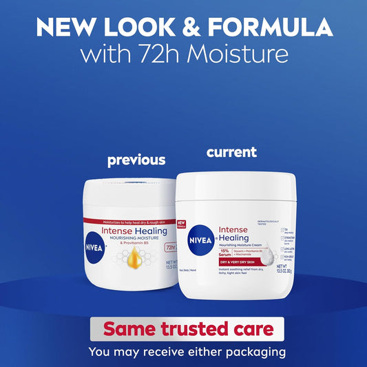 NIVEA_Intense_Healing_Body_Cream_for_Dry_Skin_with_Glycerin,_Provitamin_B5_and_Niacinamide,_72-Hour_Moisture,_Non-Greasy_Body_Moisturizer_Immediately_Soothes_Dry,_Itchy_Skin_Feeling,_13.5_Oz_Jar
