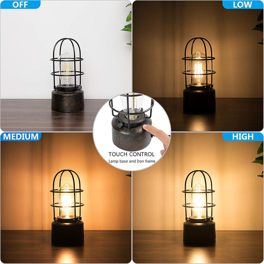 Haian_Support_𝗦𝗺𝗮𝗹𝗹_𝗧𝗼𝘂𝗰𝗵_𝗧𝗮𝗯𝗹𝗲_𝗟𝗮𝗺𝗽_for_Small_Spaces_-_3_Way_Dimmable_Industrial_Bedside_Lamp_-_Steampunk_Antique_Nightstand_Desk_for_Bedroom,_Living_Room_(Bulb_Included)