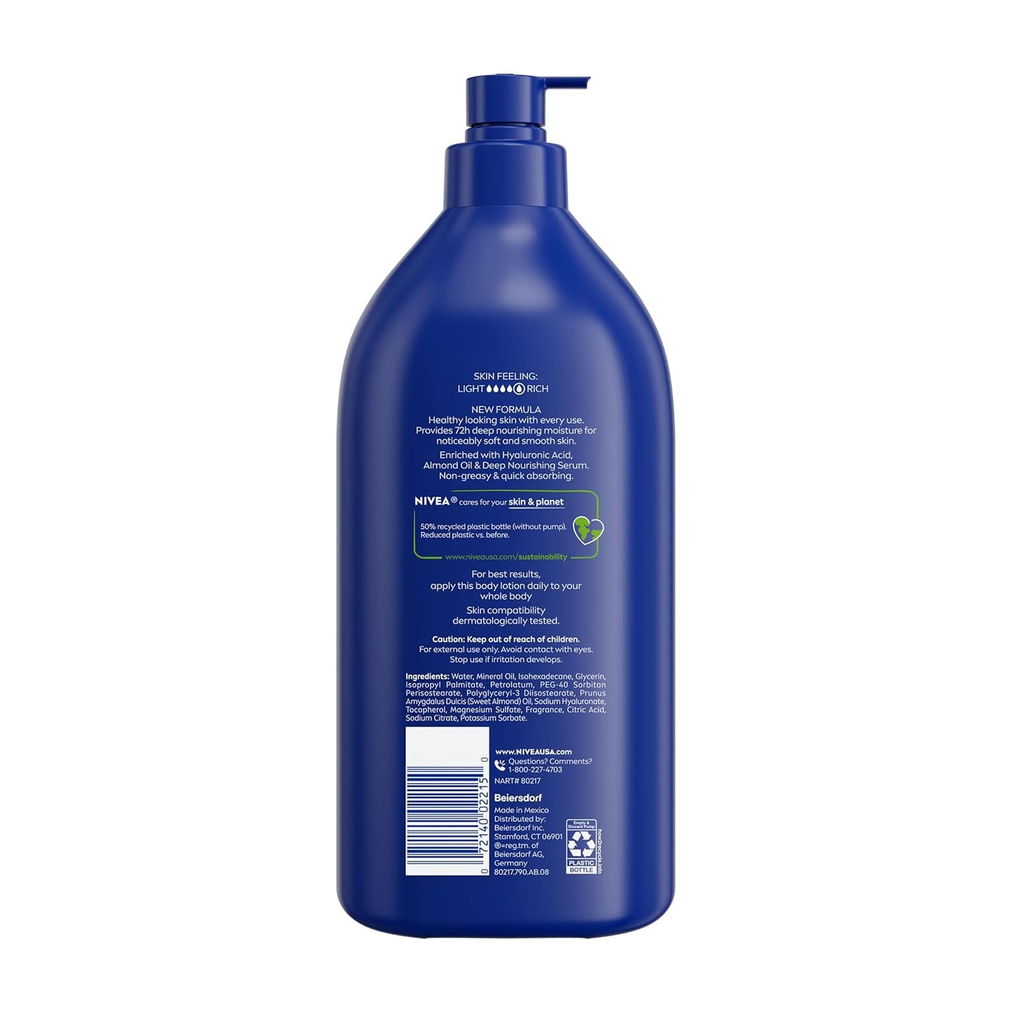NIVEA_Essentially_Enriched_Body_Lotion_for_Very_Dry_Skin_with_Hyaluronic_Acid,_Almond_Oil_and_Deep_Nourishing_Serum,_72-Hour_Body_Moisturizer,_33.8_Fl_Oz_Value_Size_Pump_Bottle
