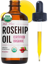 Kate Blanc Cosmetics Rosehip Seed Oil for Face, 100% Pure Organic | Cold Pressed Unrefined Rose Hip Facial Oil for Skin, Hair & Gua Sha Massage
