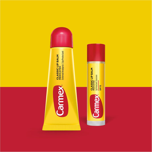 Carmex_Classic_Medicated_Lip_Balm_Pack,_Lip_Moisturizer_for_Chapped_Lips,_9-Count_Variety_Pack_Bag_(2_Tubes,_7_Sticks)