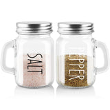 Red Salt and Pepper Shakers Set, ZOSUJO 4 oz Cute Modern Glass Christmas Red Shaker Sets with Stainless Steel Lids, Red Kitchen Decor and Accessories for Home Restaurants Weddings