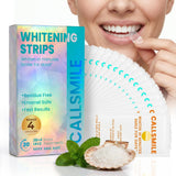 CALLSMILE Whitening Strips for Sensitive Teeth: Treatments Gentle Whitening | Enamel-Safe | Deep Stains Removal | Non-Slip Dry Strips Daily Oral Care, Mint Sea Salt