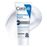 CeraVe Moisturizing Cream, Body and Face Moisturizer for Dry Skin, Body Cream with Hyaluronic Acid and Ceramides, Daily Moisturizer, Oil-Free, Fragrance Free, Non-Comedogenic