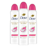Dove Advanced Care Antiperspirant Deodorant Spray for Women 3 Pack Dragon Fruit & Coconut Cream 72 hour sweat and odor protection 3.8oz