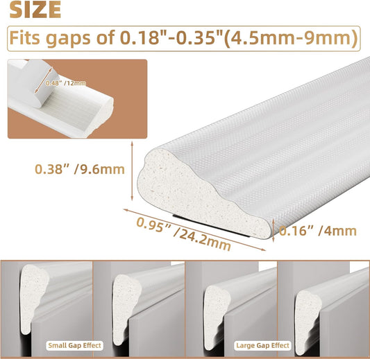 118”_Wedge-Shape_Foam_Window_Weather_Stripping_Door_Seal_Strip,Soundproofing_Frame_Winter_Insulation_Tape_for_Exterior_Front_Door,Noise_Cancelling_Window_Inserts,Door_Gap_Filler_Light_Blocker,White