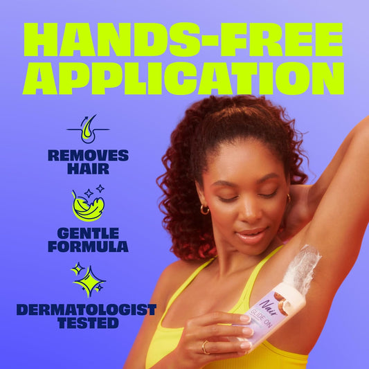 Nair_Sensitive_Formula_Glide_On,_Hands-Free_Applicator_Hair_Removal_Cream_with_Coconut_Oil_and_Vitamin_E_for_Body,_3.3_oz