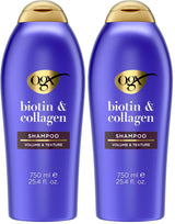 OGX Thick & Full + Biotin & Collagen Volumizing Shampoo, Nutrient-Infused Hair Shampoo with Vitamin B7 Biotin Gives Hair Volume & Body for 72+ Hours, Sulfate-Free Surfactants, 13 fl. oz
