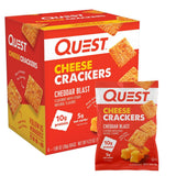 Quest Nutrition Cheese Crackers, Spicy Cheddar, 10g of Protein, Low Carb, Made with Real Cheese, 4 Count