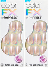 KISS colorFX by imPRESS Press On Nails, Solid White, Short Squoval, IMPROVED adhesive, Up to 10-Day Hold, Nail Kit Includes 30 Fake Nails, Prep Pad, Manicure Stick, Mini Nail File
