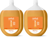 Method Gel Dish Soap Refill, Clementine Scent, Powerful Cleaning Formula, Large Refill Tub, Cuts Through Grease