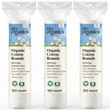 Sky Organics Organic Cotton Rounds for Sensitive Skin, 100% Pure GOTS Certified Organic for Beauty & Personal Care