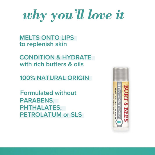 Burt's_Bees_Lip_Balm,_Moisturizing_Lip_Care,_100%_Natural_Origin,_Ultra_Conditioning_with_Shea,_Cocoa_&_Kokum_Butter_(4_Pack)