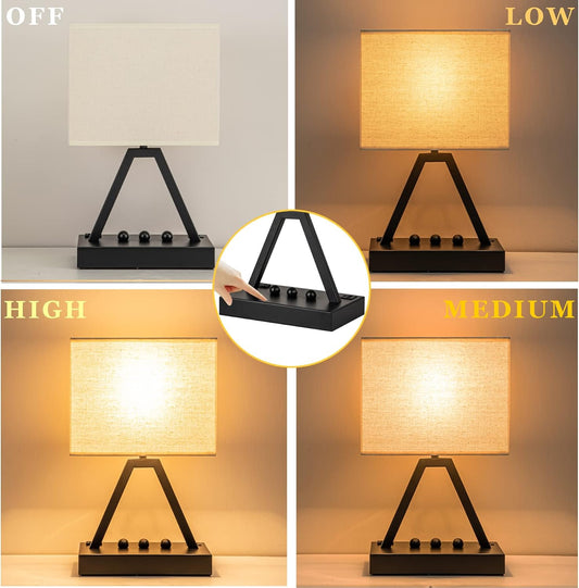 Briever_Touch_Control_Table_Lamp,_3-Way_Dimmable_Desk_Lamp_with_USB_C_&_USB_A_and_AC_Outlet,_Bedside_Lamps_with_Phone_Stands_for_Bedroom,_Living_Room,_Office,_LED_Bulb_Included,_Black