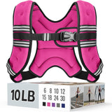 Weighted Vest, for Men Women, Reflective Stripe Adjustable Buckle, Comfortable Durable Rucking Vest for Walking Running Strength Training