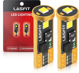 LASFIT 194 LED Bulb for License Plate Bulb White Bright,T10 168 LED Bulbs Canbus Error Free, 400LM 6000K 192 2825 W5W for Dome Map Trunk Cargo Lights (2-Pack)