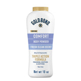 Gold Bond Comfort Body Powder for Men and Women, 10 oz., Talc-Free, Fresh Clean Scent With Aloe & Chamomile