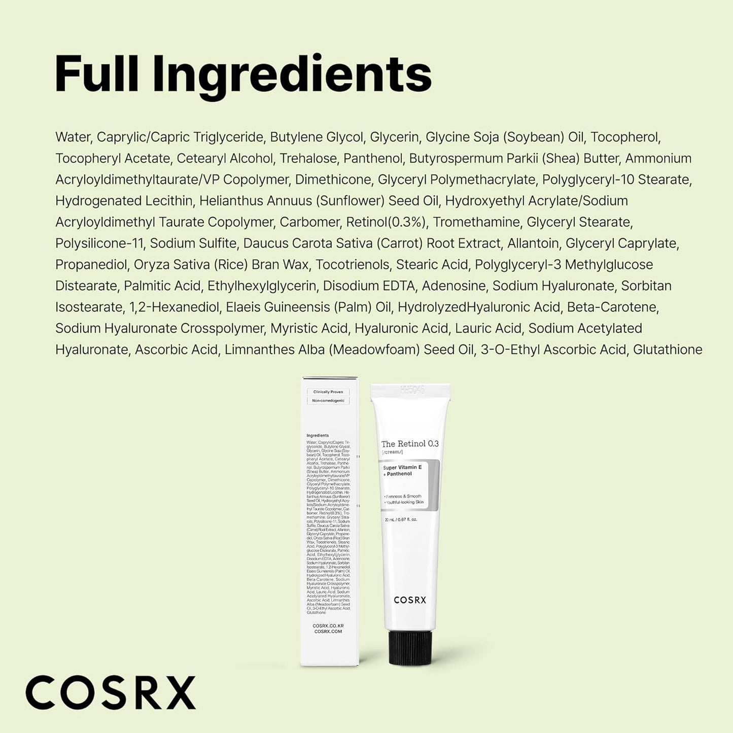 COSRX_Retinol_0.3%_Cream,_0.67_Oz,_Anti-aging_Eye_&_Neck_Cream_with_Retinoid_Treatment_to_Firm_Skin,_Reduce_Wrinkles,_Fine_Lines,_Signs_of_Aging,_Gentle_Daily_Korean_Skin_Care