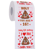 16th Birthday Gifts for Boy or Girl - Happy Prank Toilet Paper - 16th Birthday Decorations, Party Supplies Favors - Funny Gag & Novelty Bday Present for Him, Her, Friends- Sweet 16 Year Old Gift Ideas Box Wipes
