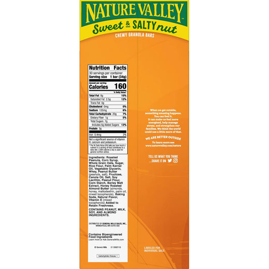 Nature_Valley_Sweet_&_Salty_Peanut_Chewy_Granola_Bars_Bulk_30_Count,_36_oz_Box,_No_Artificial_Flavors_Colors_or_High_Fructose_Corn_Syrup,_Morning_Snack_Bars,_Adventure_Ready