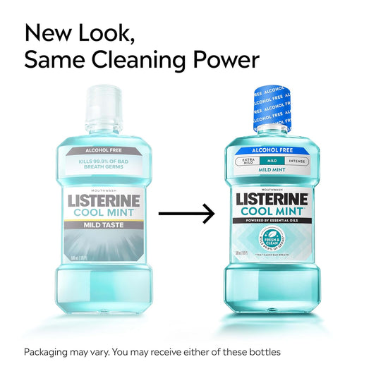 Listerine_Cool_Mint_Alcohol-Free_Mild_Mouthwash,_Oral_Rinse_Kills_99.9%_of_Germs_That_Cause_Bad_Breath,_Less_Intense_Taste,_Mild_Mint_Flavor,_1_L