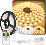 Lepro LED Tunable White Strip Light, Warm to Cool White, 16.4ft/32.8 ft Dimmable Bright LED Tape Lights, Not Cuttable, Suitable for Christmas Decorations, Home, Bedroom