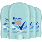 Degree Advanced Antiperspirant Deodorant, Shower Clean 4-Pack – Travel Deodorant for Women, 72H Protection, 0.5 Oz Ea