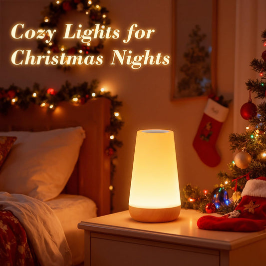 Auxmir_LED_Night_Light_Bedside_Lamp_Touch_and_Remote_Control_Dimmable_Tabletop_13_RGB_Colors_Changing_5_Brightness_Adjustable_Rechargeable_Portable_Lamp_for_Baby_Kids_Nursery_Bedroom_Bathroom_Camping