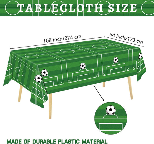 QIYANPAX_4_Pieces_Soccer_Tablecloths_-_Soccer_Birthday_Party_Decorations_Soccer_Table_Cloth_Soccer_Tablecloth_Plastic_Table_Cover_for_Sports_Soccer_Theme_Party_Decorations,_54_x_108_Inch