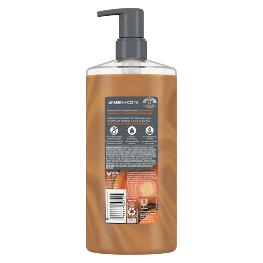 DOVE_MEN_Moisturizing_Body_Wash_|_#1_Dermatologist_Body_Wash_for_Men,_Sulfate_Free,_Paraben_Free,_&_Dye_Free_|_Sandalwood_+_Cardamom_Oil,_26oz