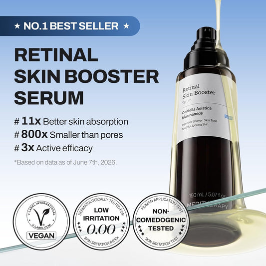 MEDITHERAPY_Retinal_Skin_Booster_Serum_5.07_fl_oz_|_Retinaldehyde,_Niacinamide,_Cica_|_Korean_Hydrating_Face_&_Body_Serum_for_Dull,_Uneven_Skin,_All_Skin_Types,_K-Beauty