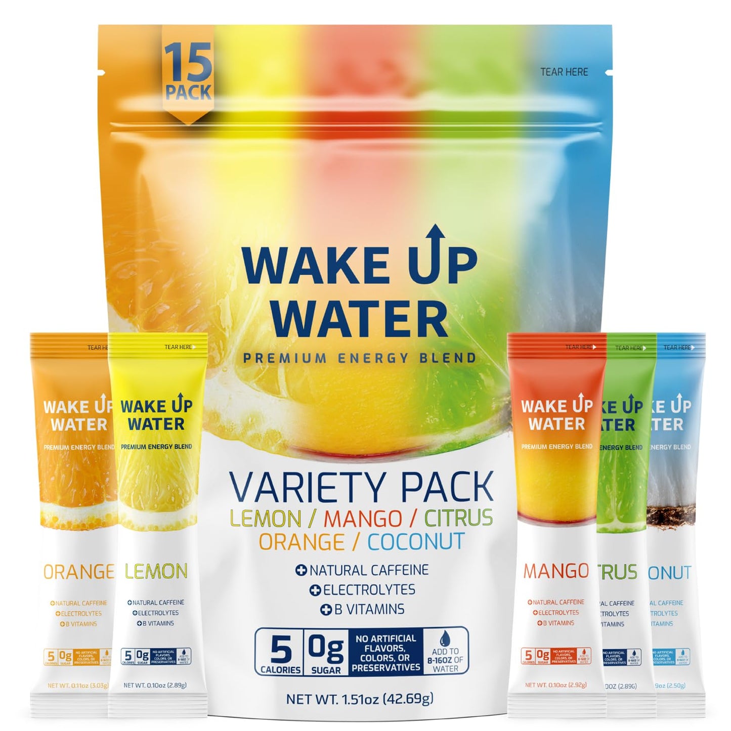 Wake_Up_Water_Energy_Drink_Mix,_Sugar_Free_Clean_Energy_Powder_with_Electrolytes_&_B_Vitamins,_Natural_Caffeine_for_Focus_&_Hydration_(15_Pack)_-_Variety