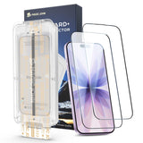 MAGIC JOHN 3rd Gen Upgraded for iPhone, HD Clear,Shatterproof Tempered Film,Auto Dust-Elimination,Bubble Free,Easy Installation,2 Pack
