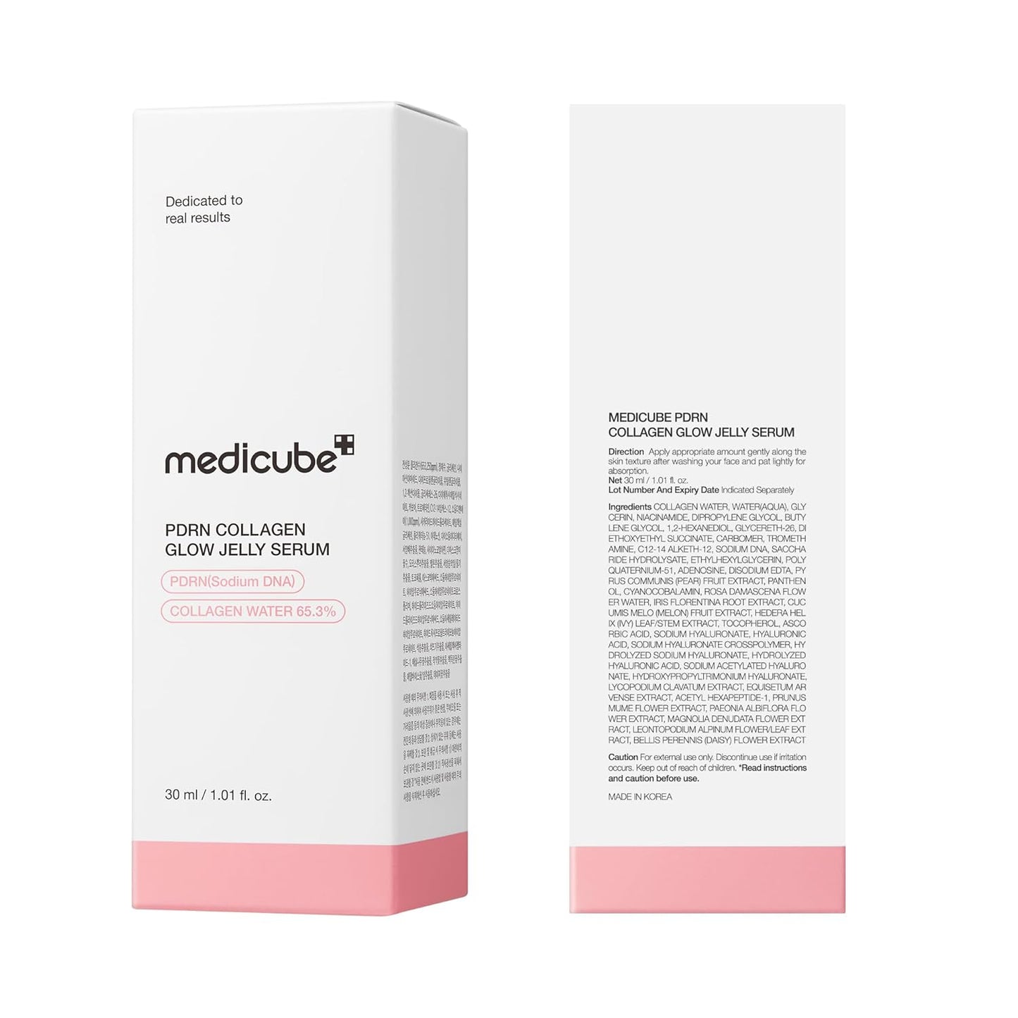 medicube_PDRN_Pink_Collagen_Glow_Jelly_Serum_|_Lightweight_Water-Jelly_For_Plump_&_Supple_Skin_|_Radiance_&_Elasticity_Care_with_PDRN,_Collagen,_Niacinamide_|_Korean_Skin_Care_1.01_fl.oz