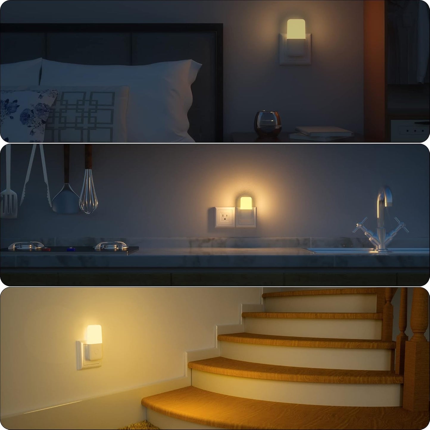 MAZ-TEK_Plug_in_Night_Light,_Warm_White_LED_Nightlights_with_Smart_Dusk_to_Dawn_Sensor_for_Kids,_Nursery,_Ideal_for_Bedroom,_Bathroom,Hallway,_Stairs,_Kitchen,_6_Pack
