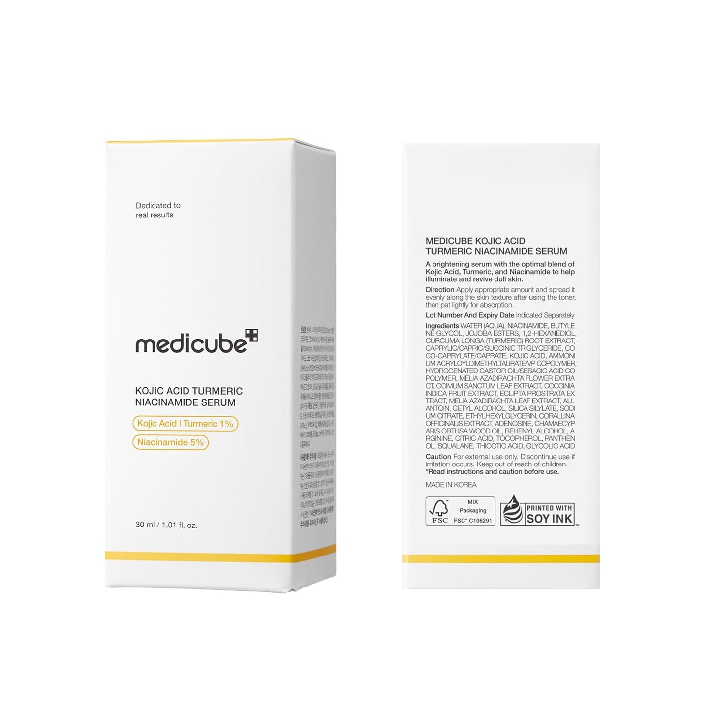 medicube_Kojic_Acid_Turmeric_Clarifying_&_Balancing_Capsule_Serum_for_Troubled_Skin_|_Soothing_&_Brightening_Facial_Serum_|_Niacinamide_&_Glow_Capsules_for_Hydration_and_Barrier_Support_|_1.01_fl.oz
