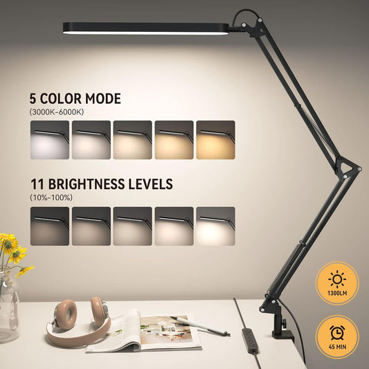 SKYLEO_Desk_Lamp_for_Home_Office,_Eye_Comfortable_LED_Desk_Light_for_Long_Hours,_Adjustable_Swing_Arm_with_Memory_Function,_Black