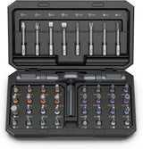 42 in 1 Magnetic Screwdriver Set, DIY Ratchet Screwdriver Set, Multi Bit Magnetic Drive Set with Detachable Ratchet Handle, Portable Compact Repair Tool Kit for Furniture Computer Bicycle Gray