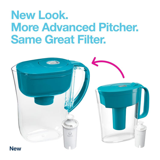 Brita_Metro_Water_Filter_Pitcher_with_SmartLight_Change_Indicator,_BPA-Free,_Replaces_1,800_Plastic_Water_Bottles_a_Year,_Lasts_Two_Months,_Includes_1_Filter,_Small_-_6-Cup_Capacity,_Turquoise